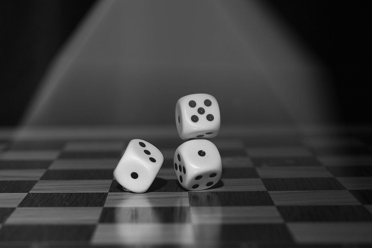 3 sexual dices game on a chessboard