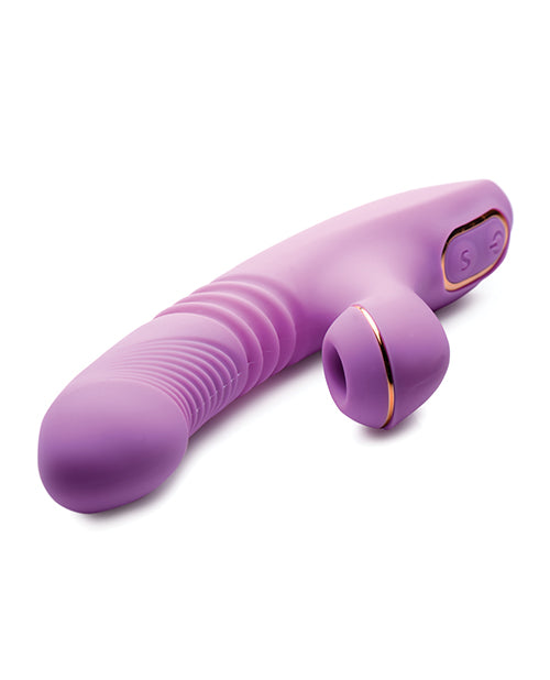 Shegasm Thrusting Suction Rabbit Vibrator - Purple