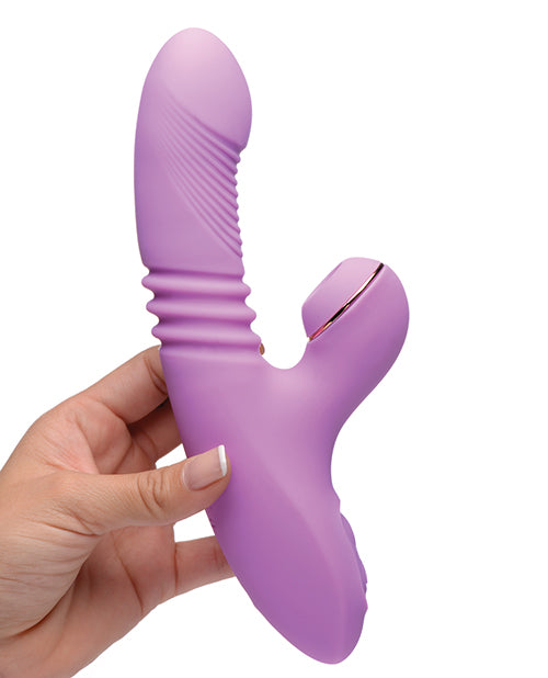 Shegasm Thrusting Suction Rabbit Vibrator - Purple