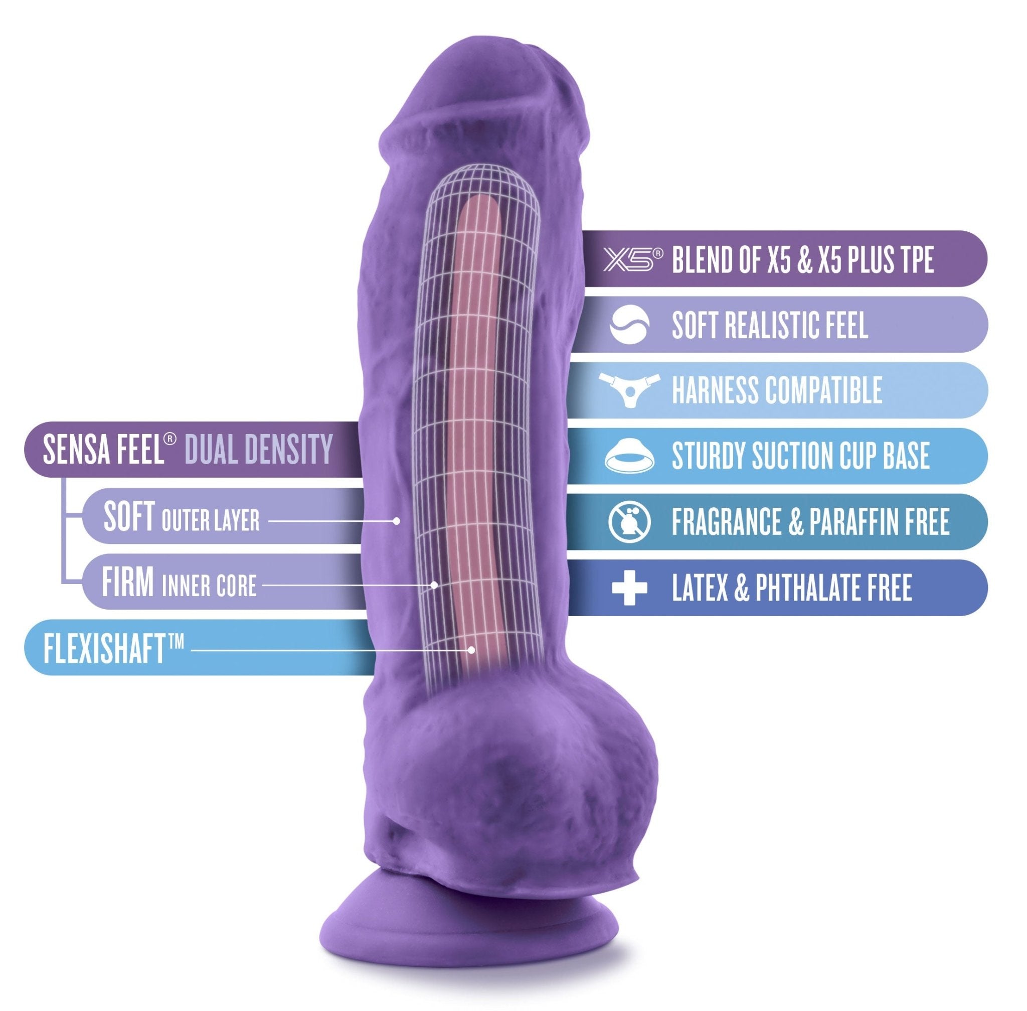 Au Naturel Bold Big Boy 10-Inch Girthy Dildo