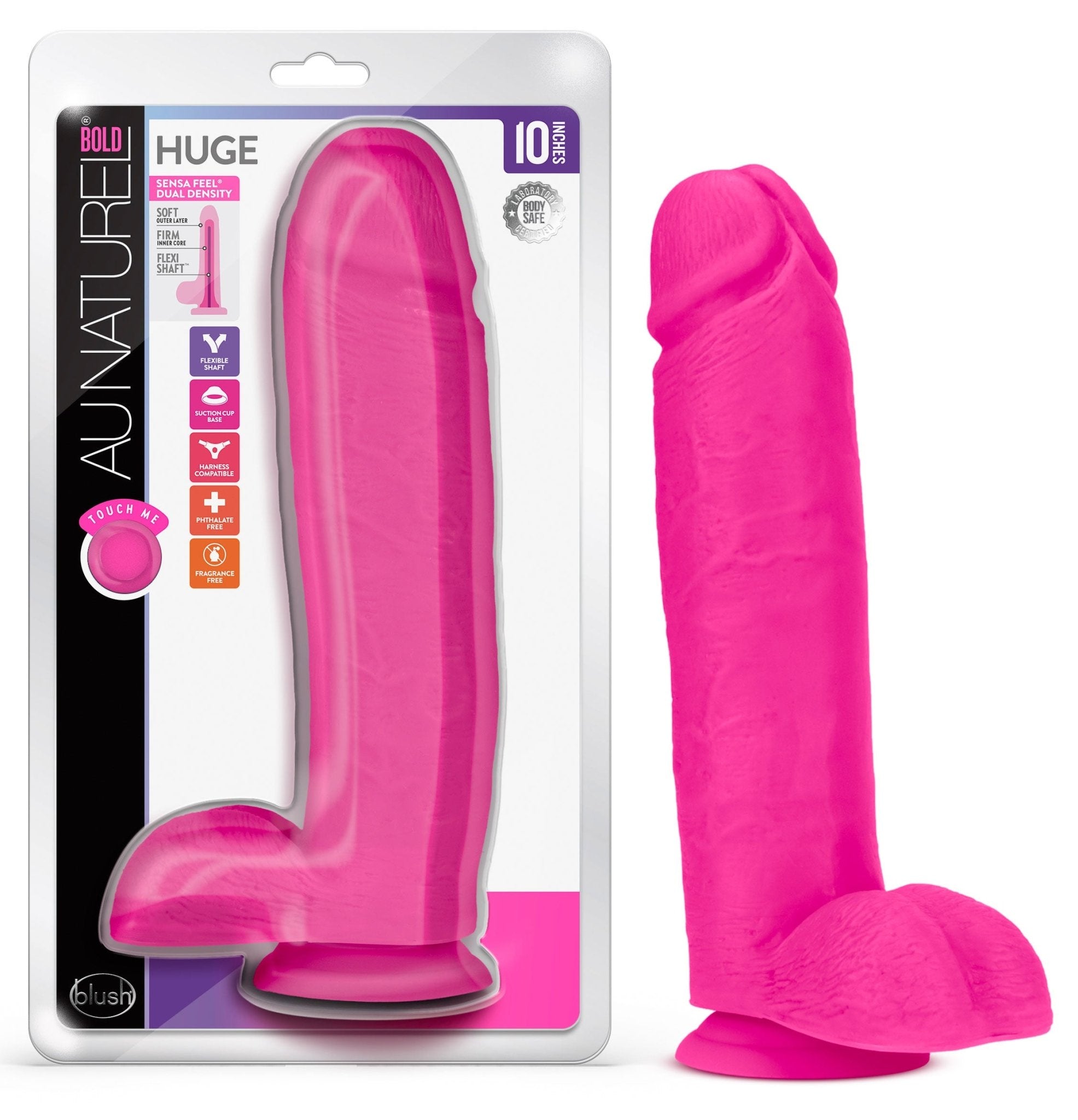Au Naturel - Bold - Huge - 10 Inch Dildo -