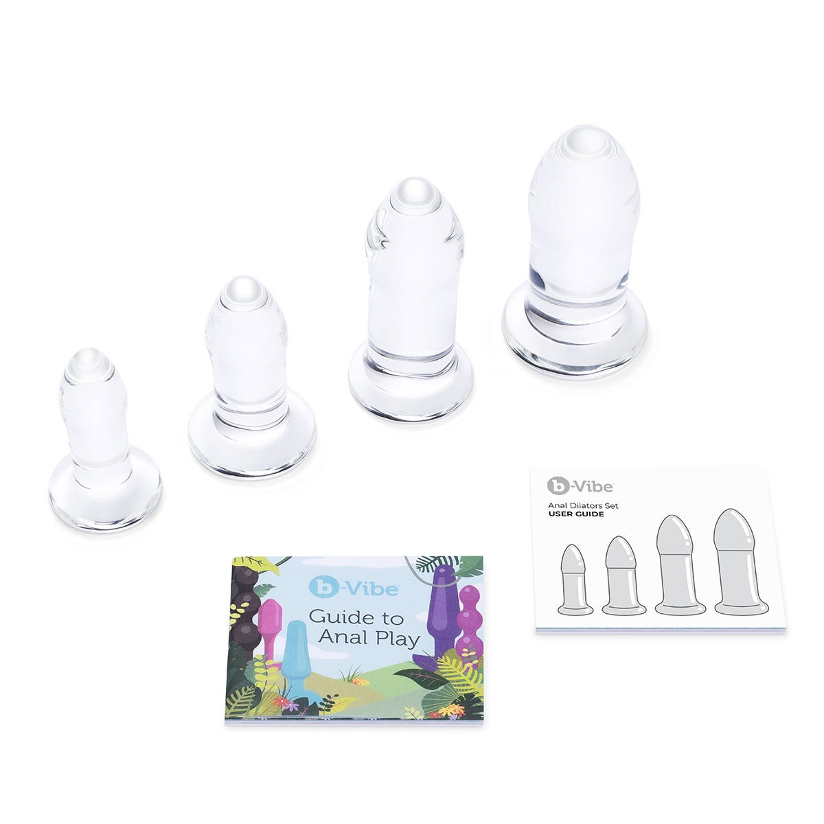 b-Vibe Glass Anal Dilator 4 Pc Set