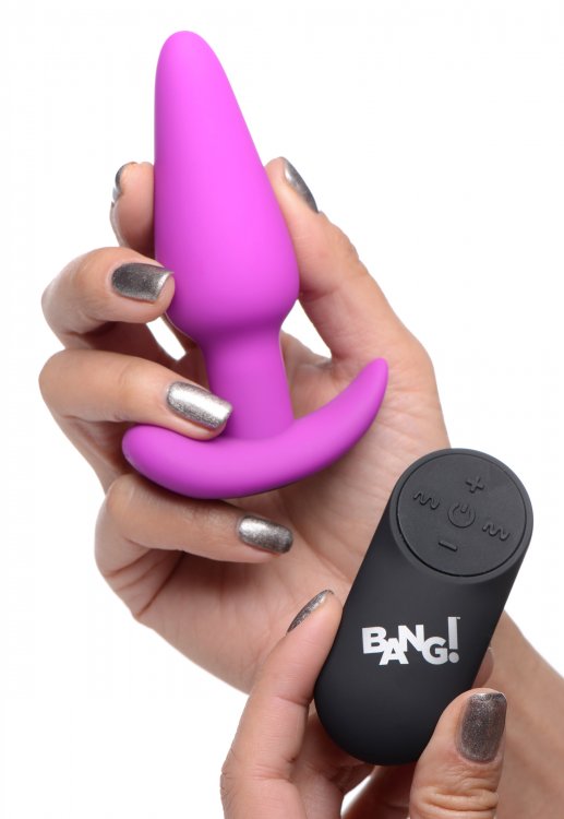 Bang! 21x Vibrating Silicone Butt Plug W/ Remote