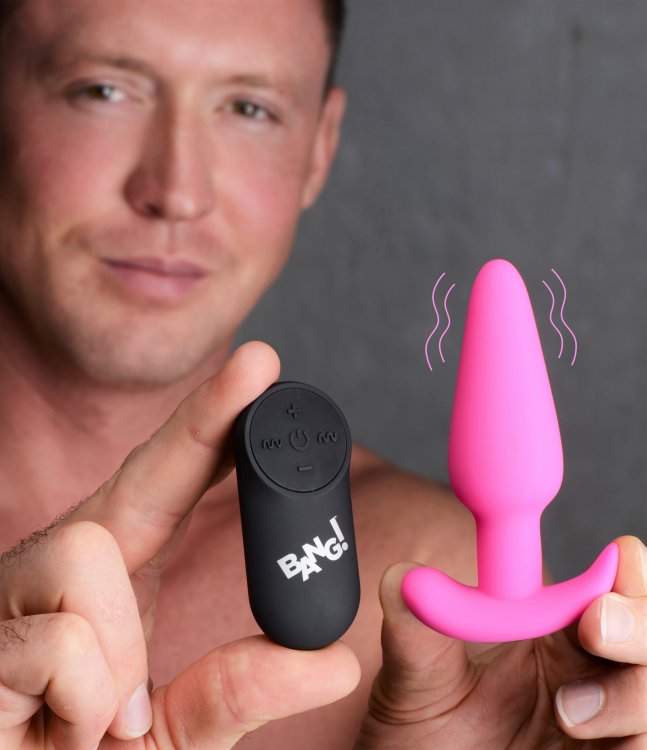 Bang! 21x Vibrating Silicone Butt Plug W/ Remote