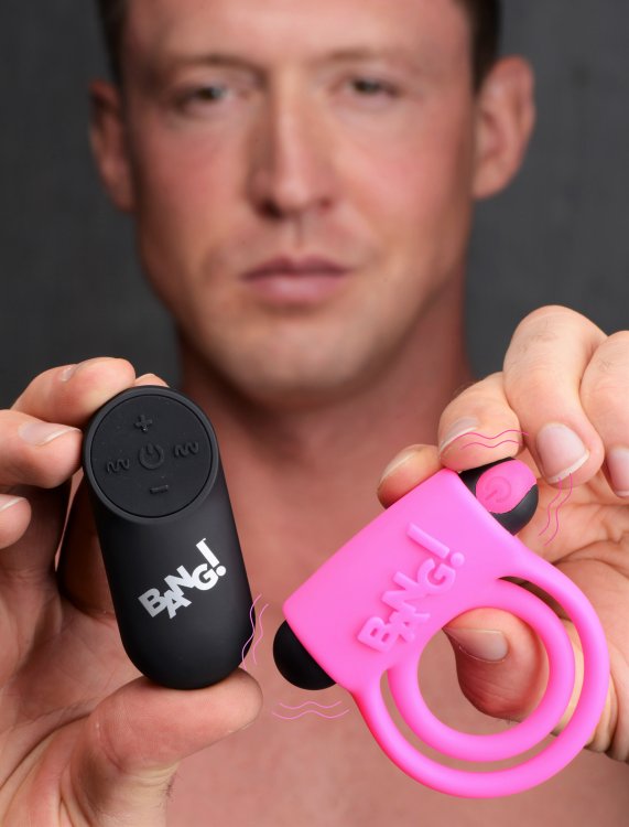 Bang! Vibrating Cock Ring & Bullet W/remote Control