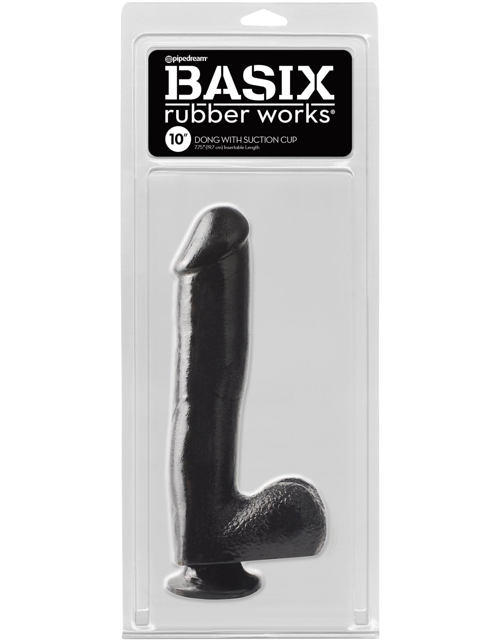 Basix Rubber Works - 10 Inch Dong With Suction Cup
