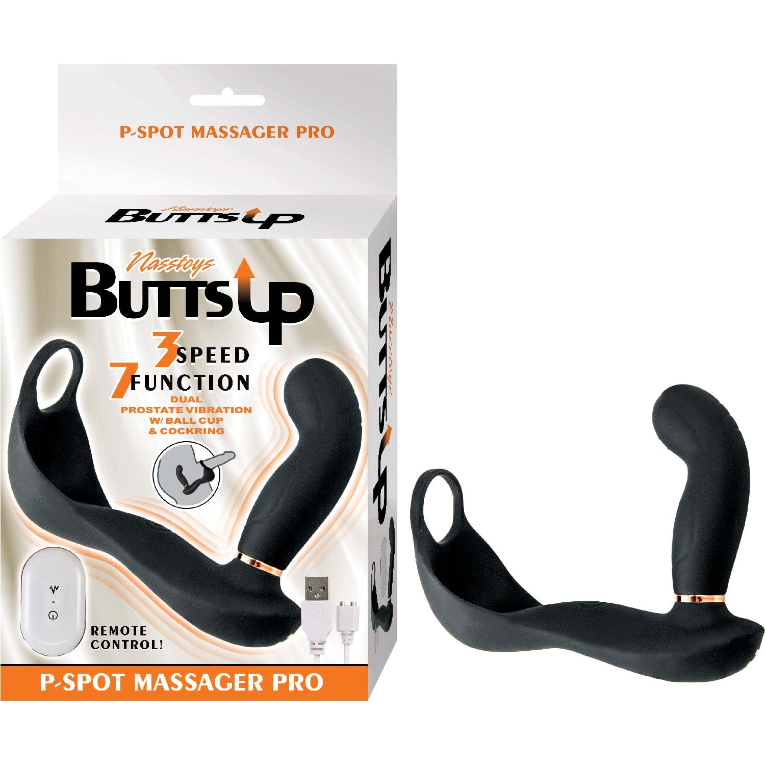 Butts Up Rechargeable P-spot Anal Massager Pro - Black