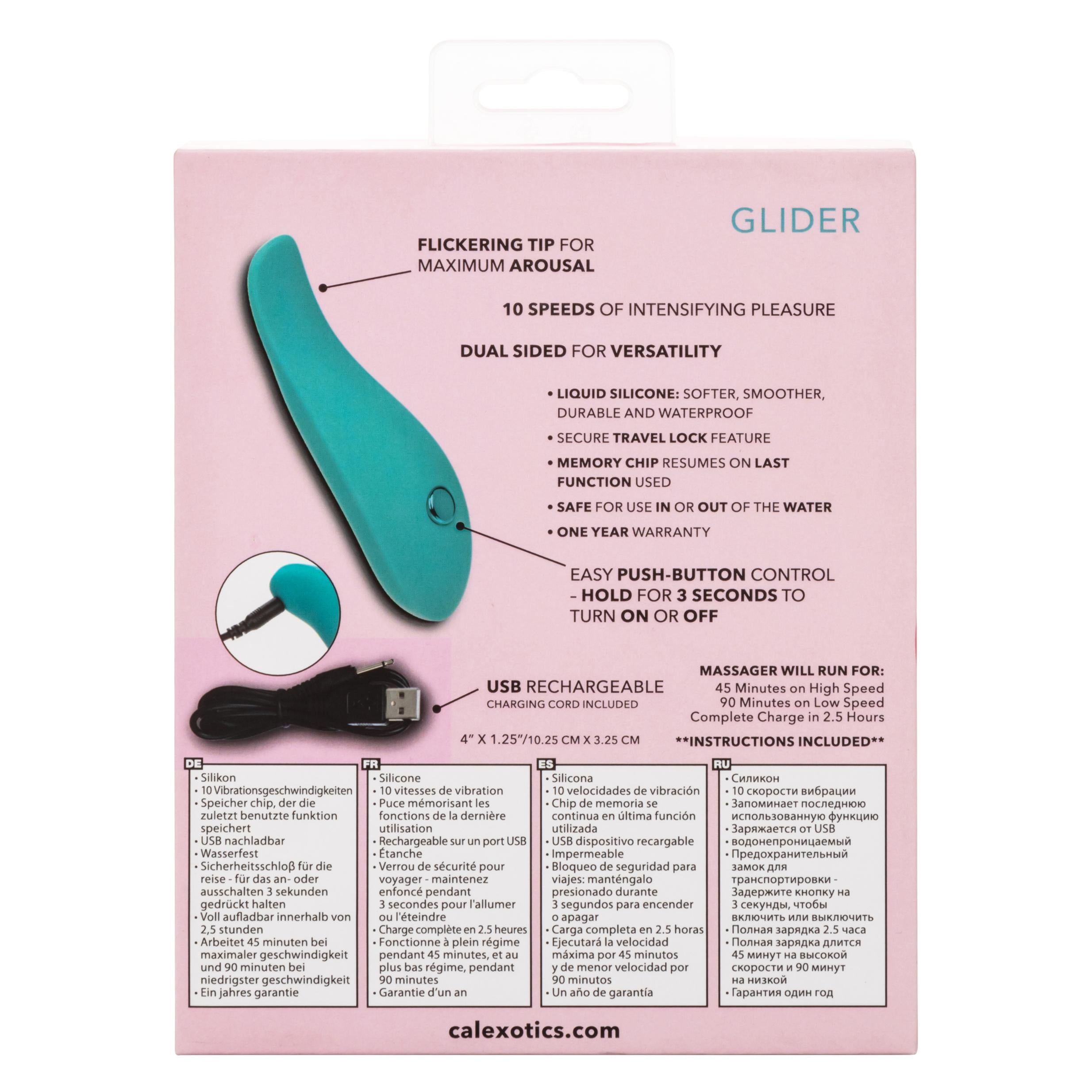 CalExotics Pixies Glider - Teal Clitoral Stimulator