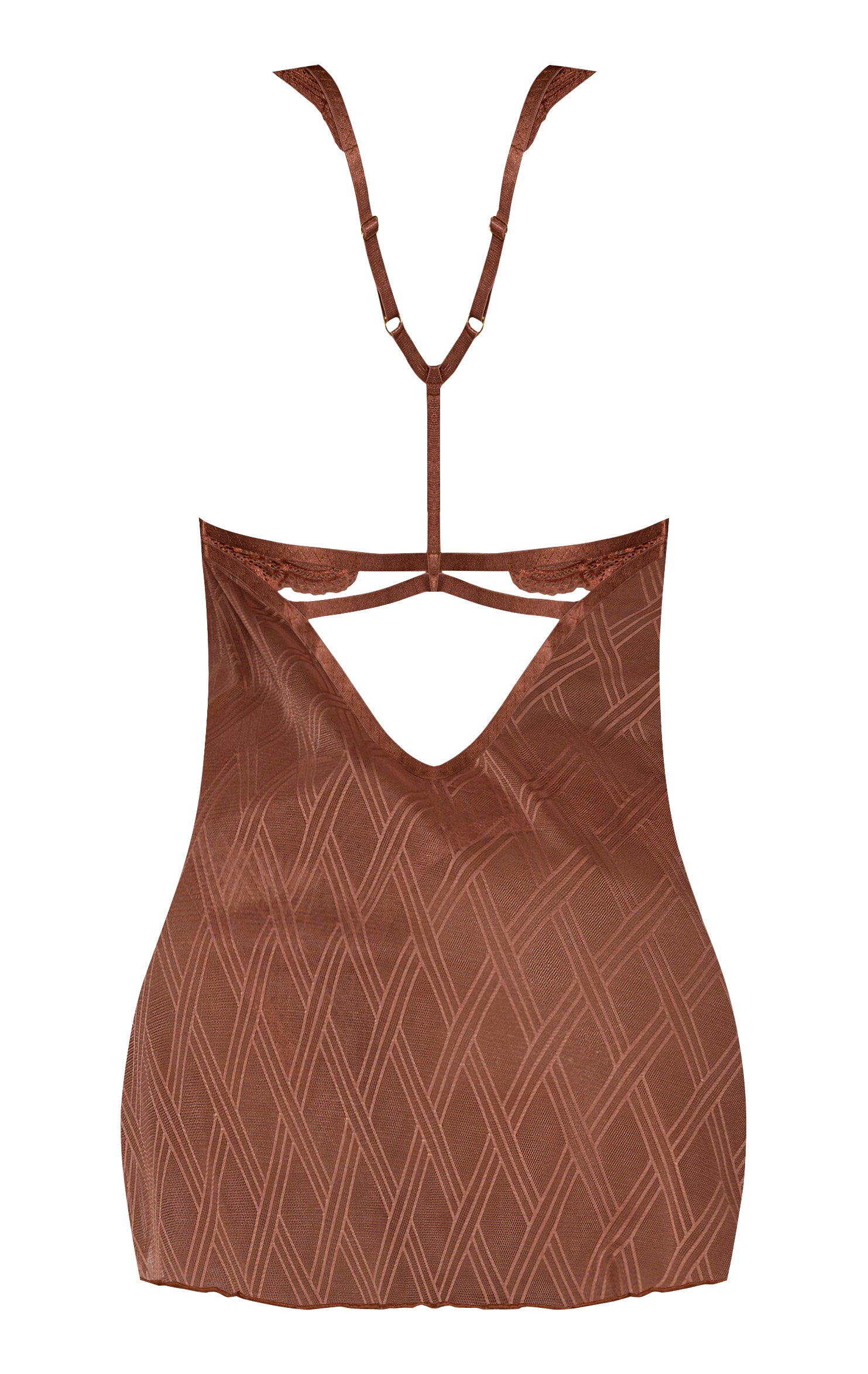 Caramel Kiss Babydoll & Thong Set Caramel