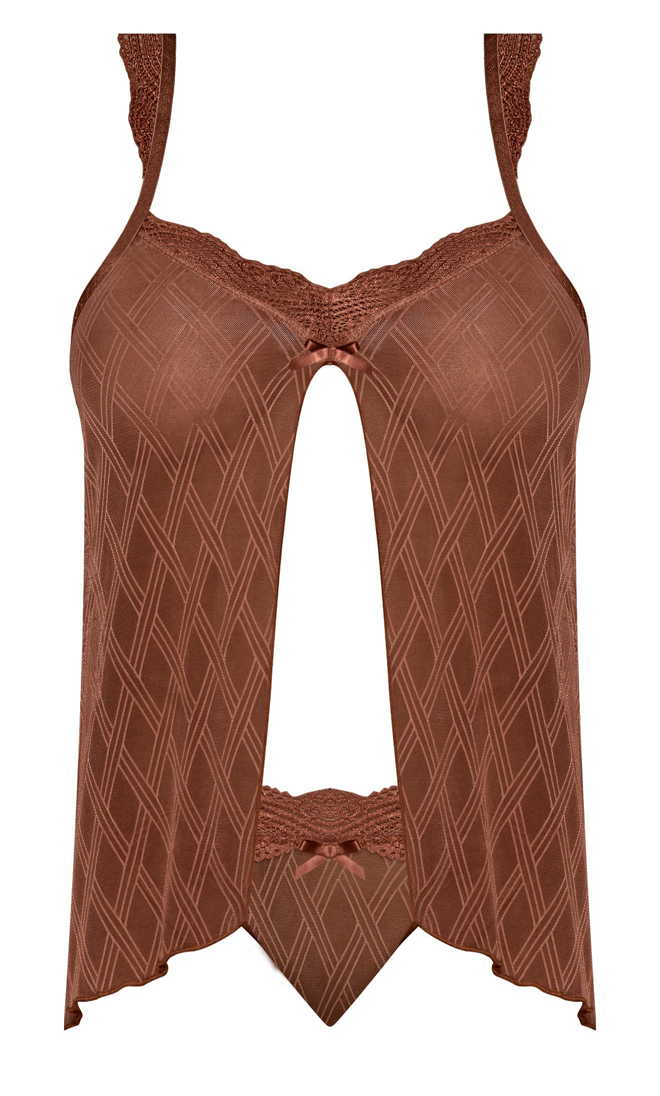 Caramel Kiss Babydoll & Thong Set Caramel