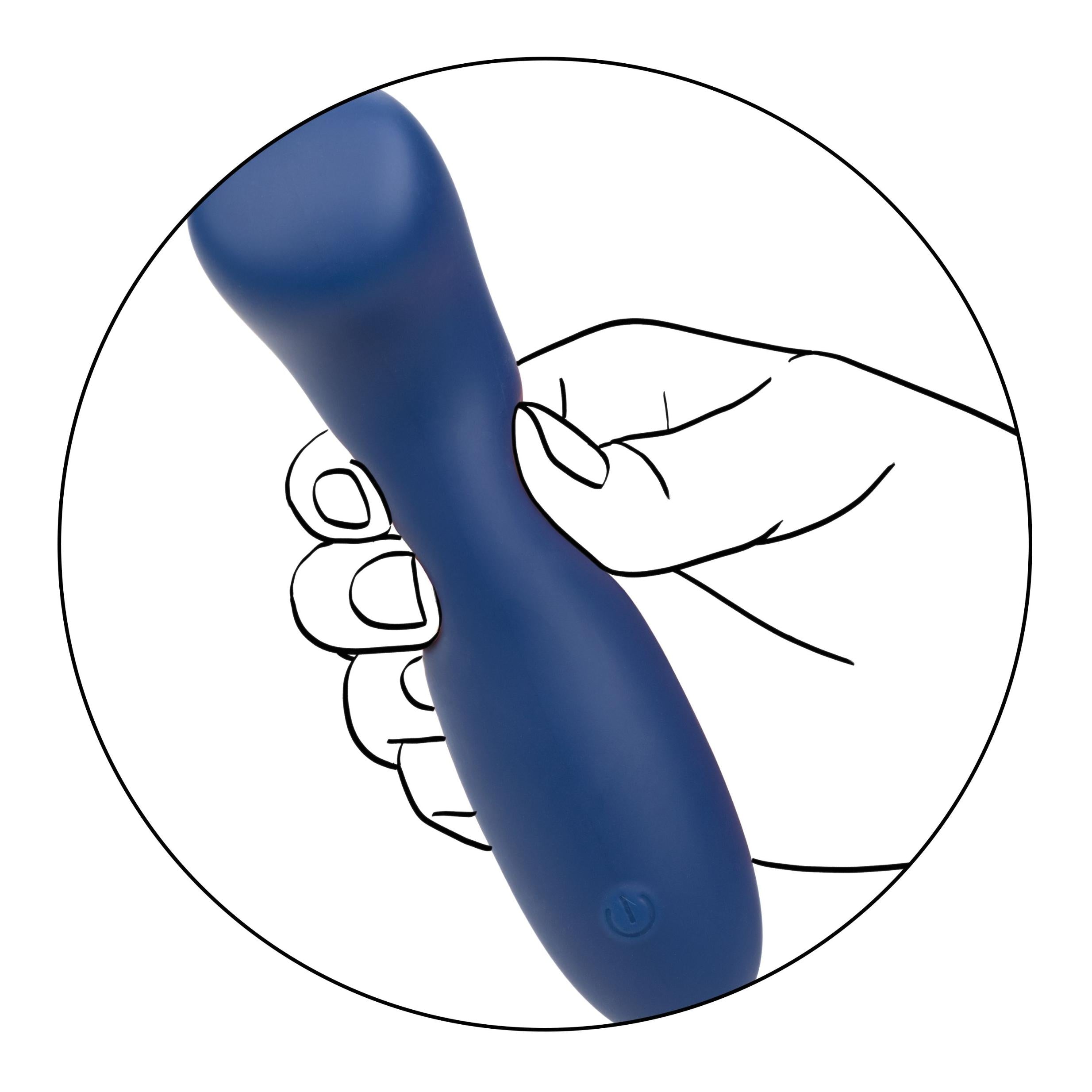 Cashmere Satin G G-Spot Vibrator Blue - CalExotics