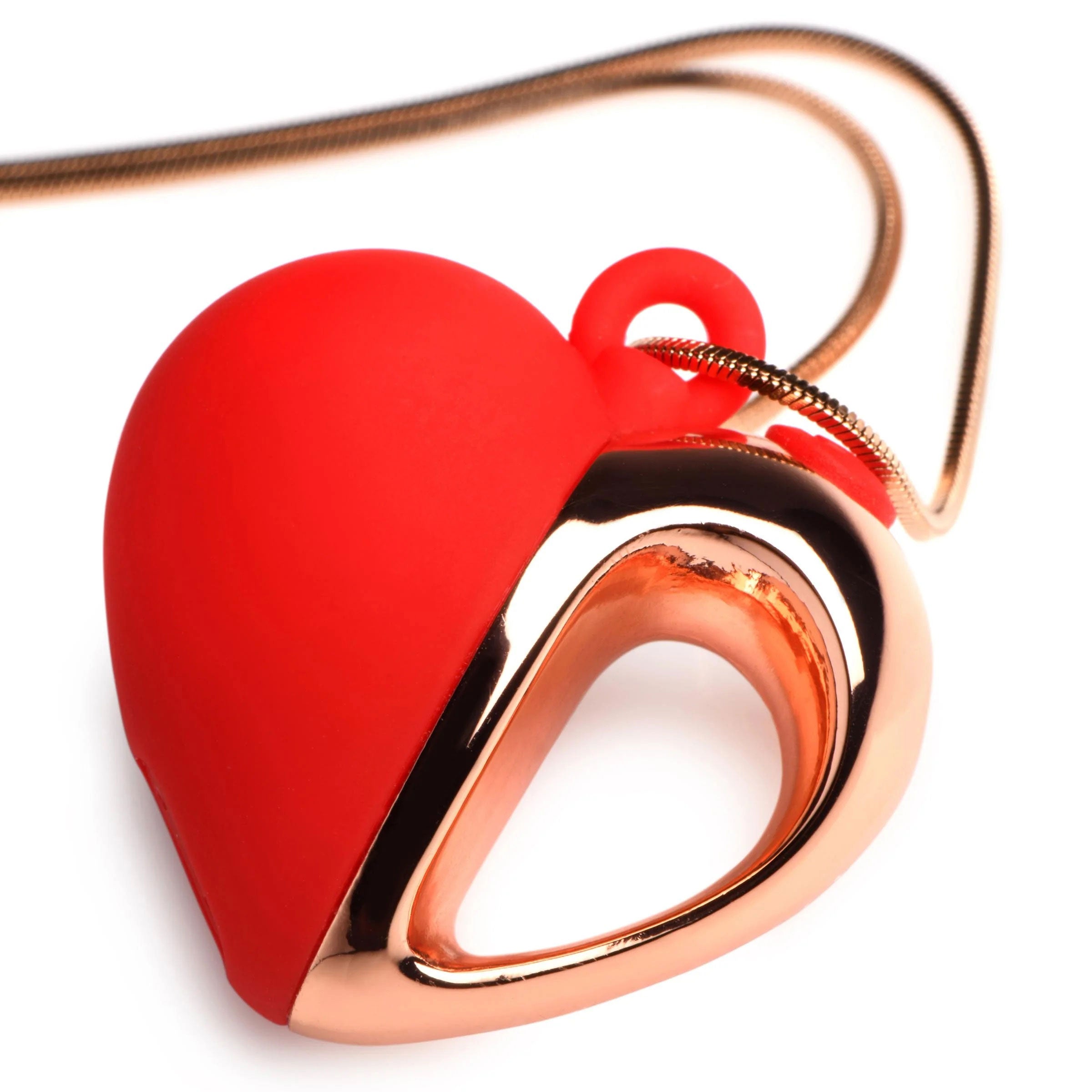 Charmed 10x Vibrating Silicone Heart Necklace