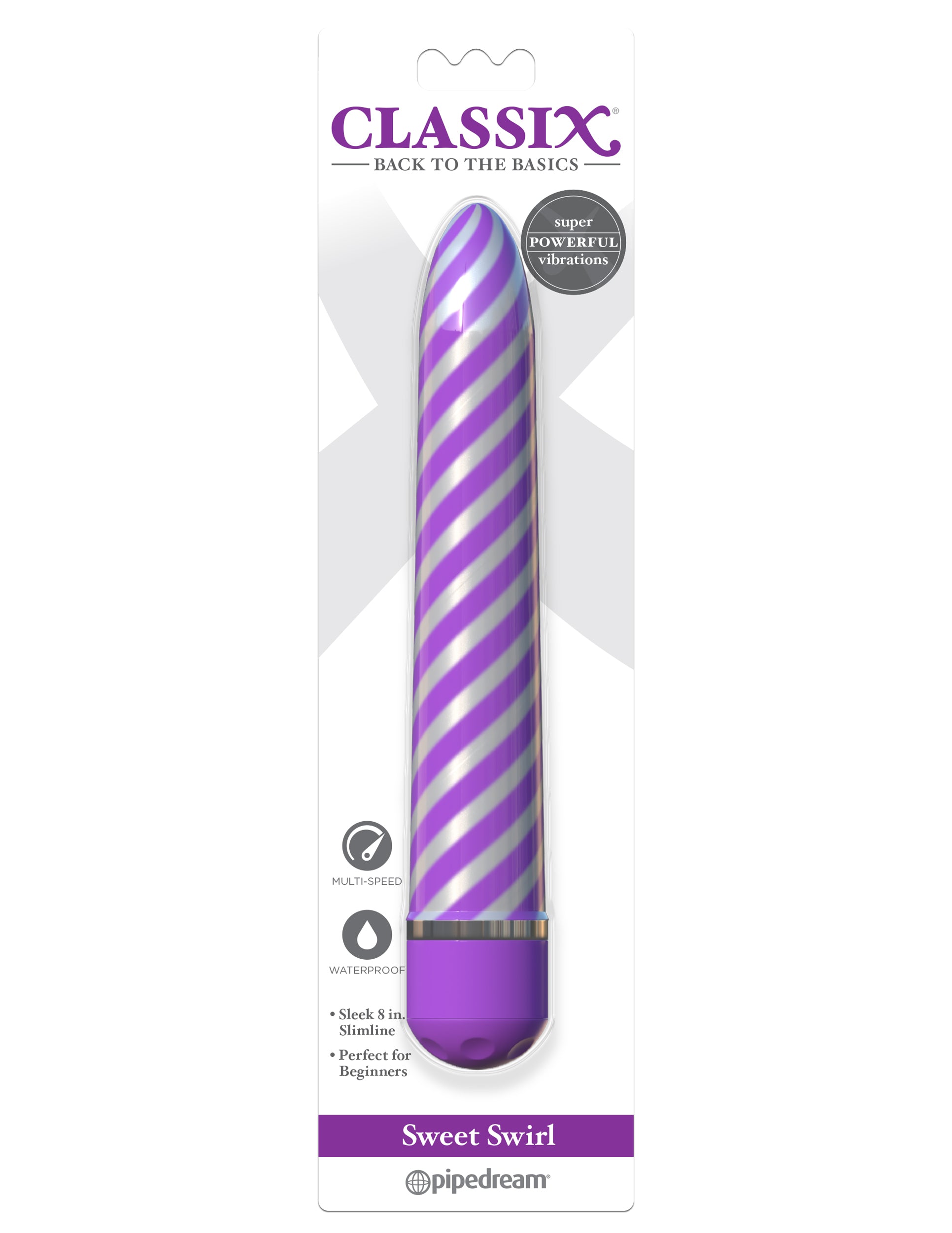 Classic Vibrator - Sweet Swirl, Pipedream Purple