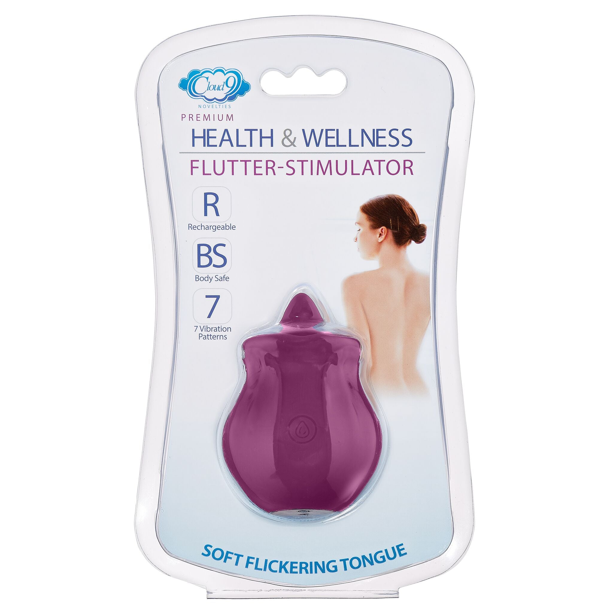 Cloud 9 Flutter Tongue Stimulator - Pleasure Elevated! Plum