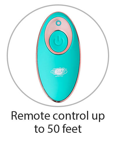 Cloud 9 Health & Wellness Wireless Remote Control Egg W/ Stroking Motion Teal Stroking Motion