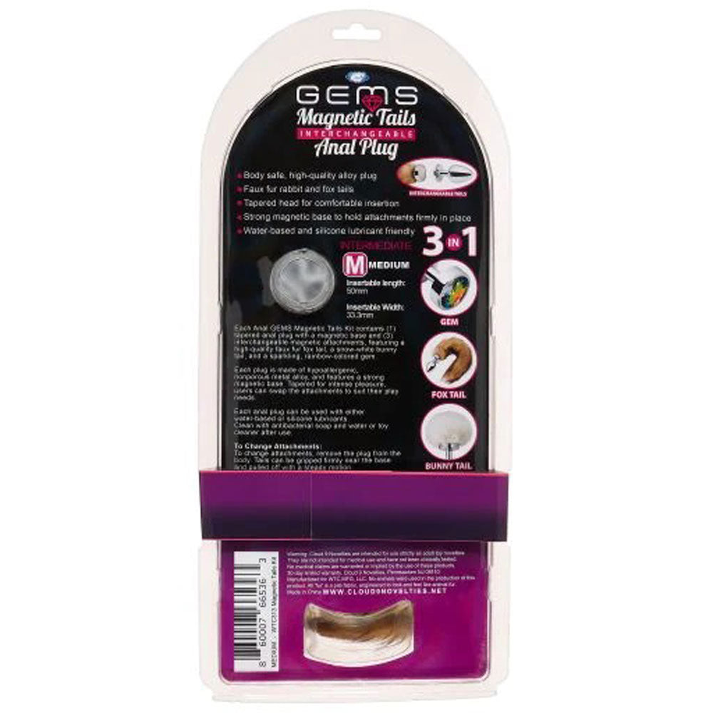 Cloud 9 Magnetic Tails Kit Medium Anal Gems Line Medium