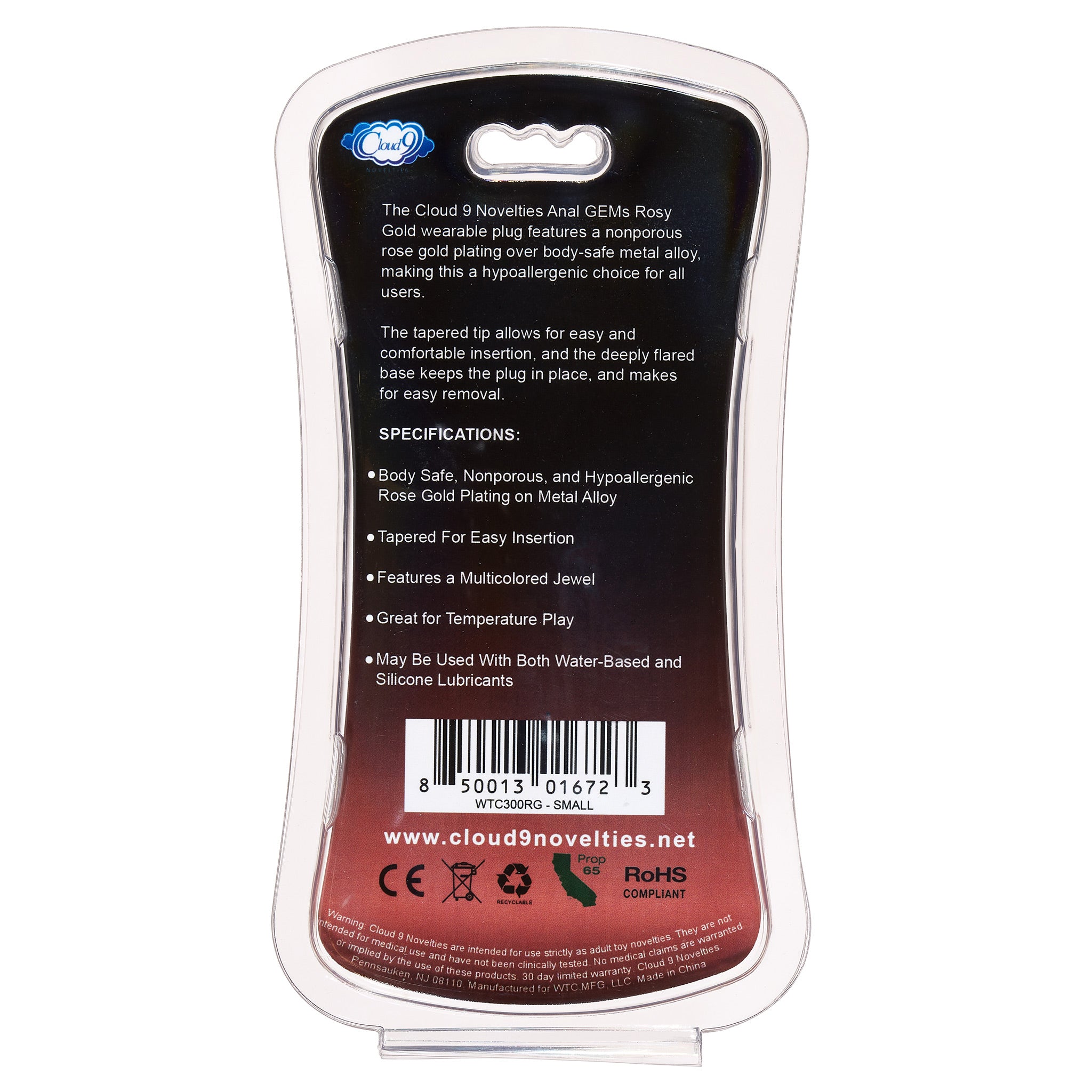 Cloud 9 Novelties Gems Rosy Gold Anal Plug