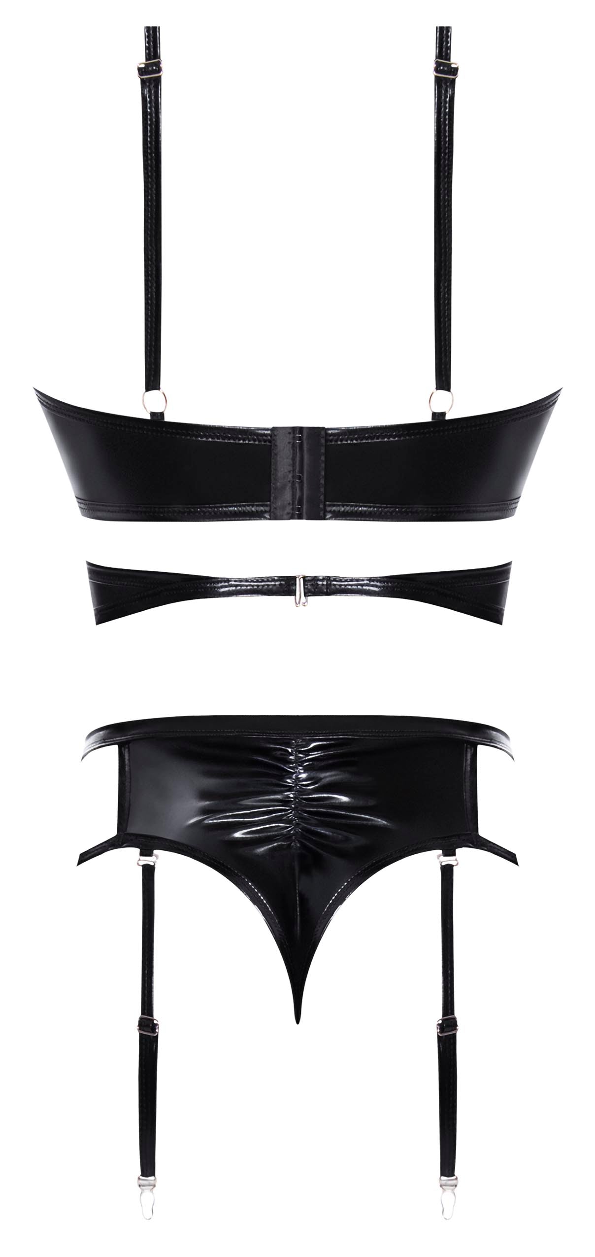 Club Candy Bra Harness & Panty Black