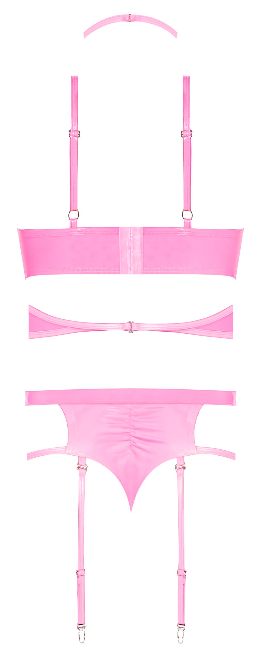 Club Candy Bra Harness & Panty Pink