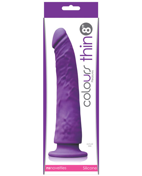Colours Pleasures Thin 8 Dildo Purple