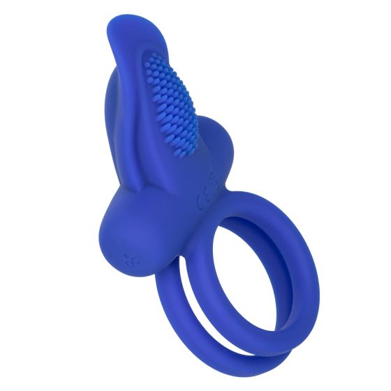 Couples Enhancers Silicone Rechargeable Dual Pleaser Enhancer - Blue