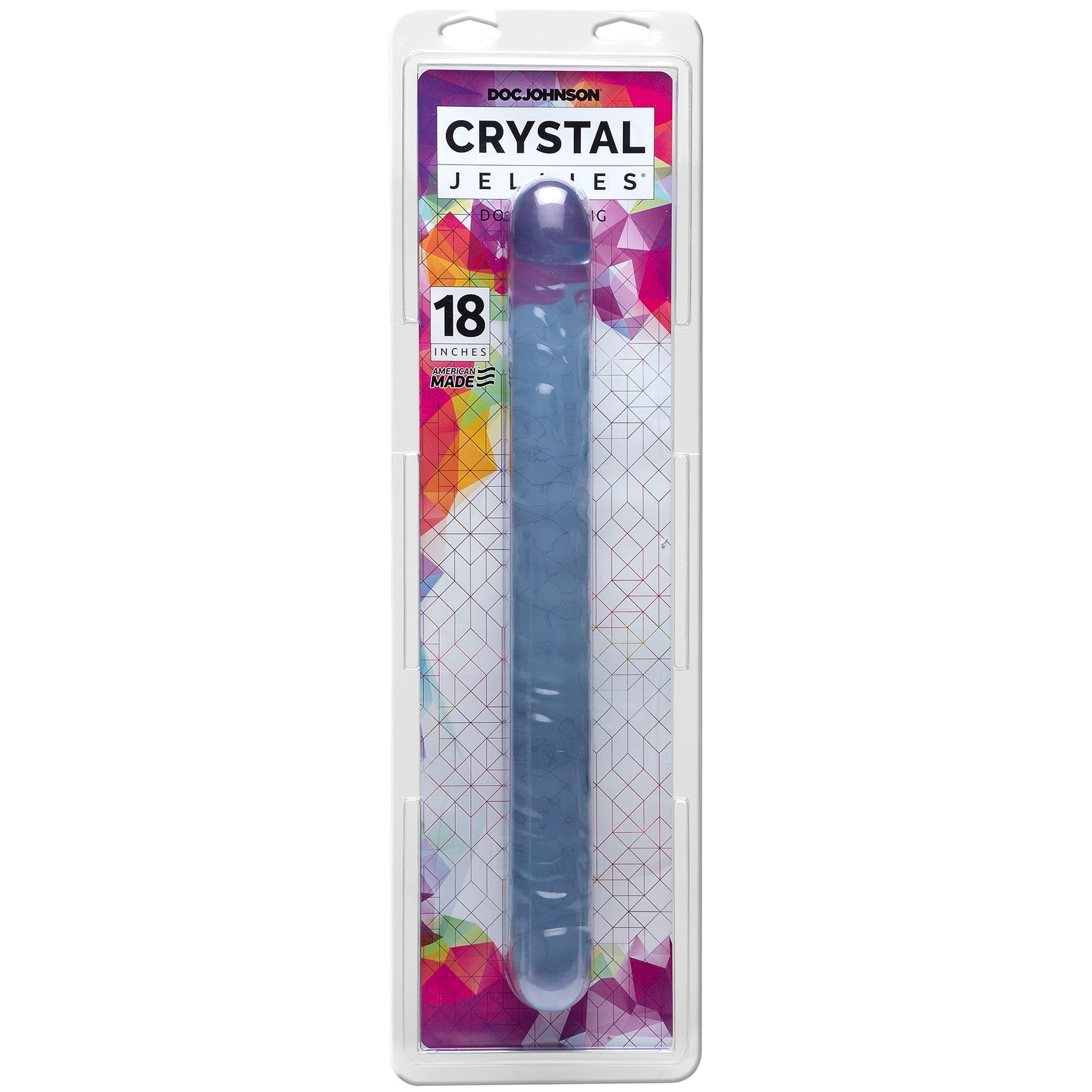 Crystal Jellies 18 Inch Double Dong Clear