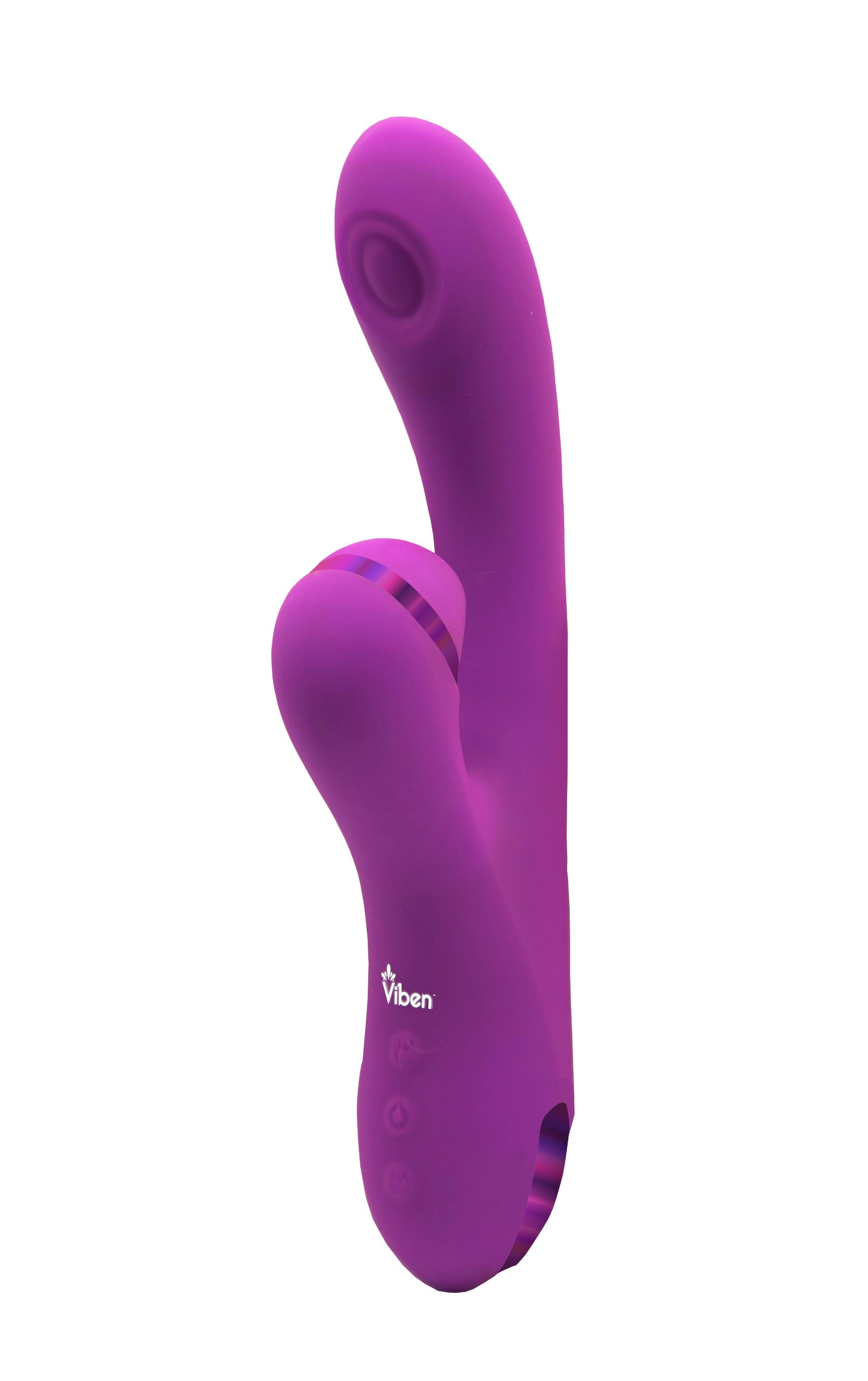 Dazzle - Berry - Rechargeable Thumping and Suction Rabbit Vibrator