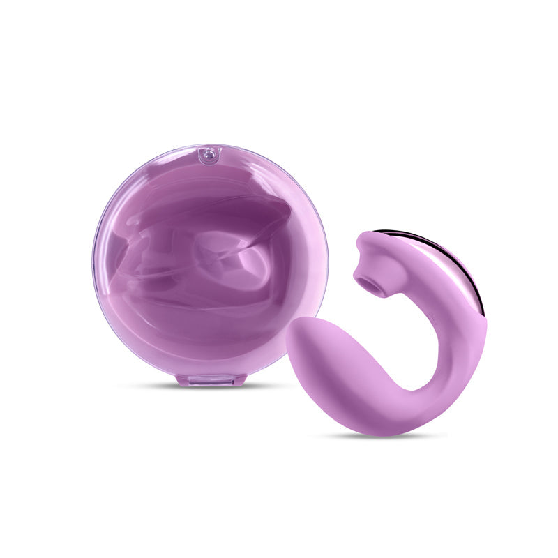 Desire Euphoria Dual End Vibrator with Air Pulse Clitoral Stimulation Magenta