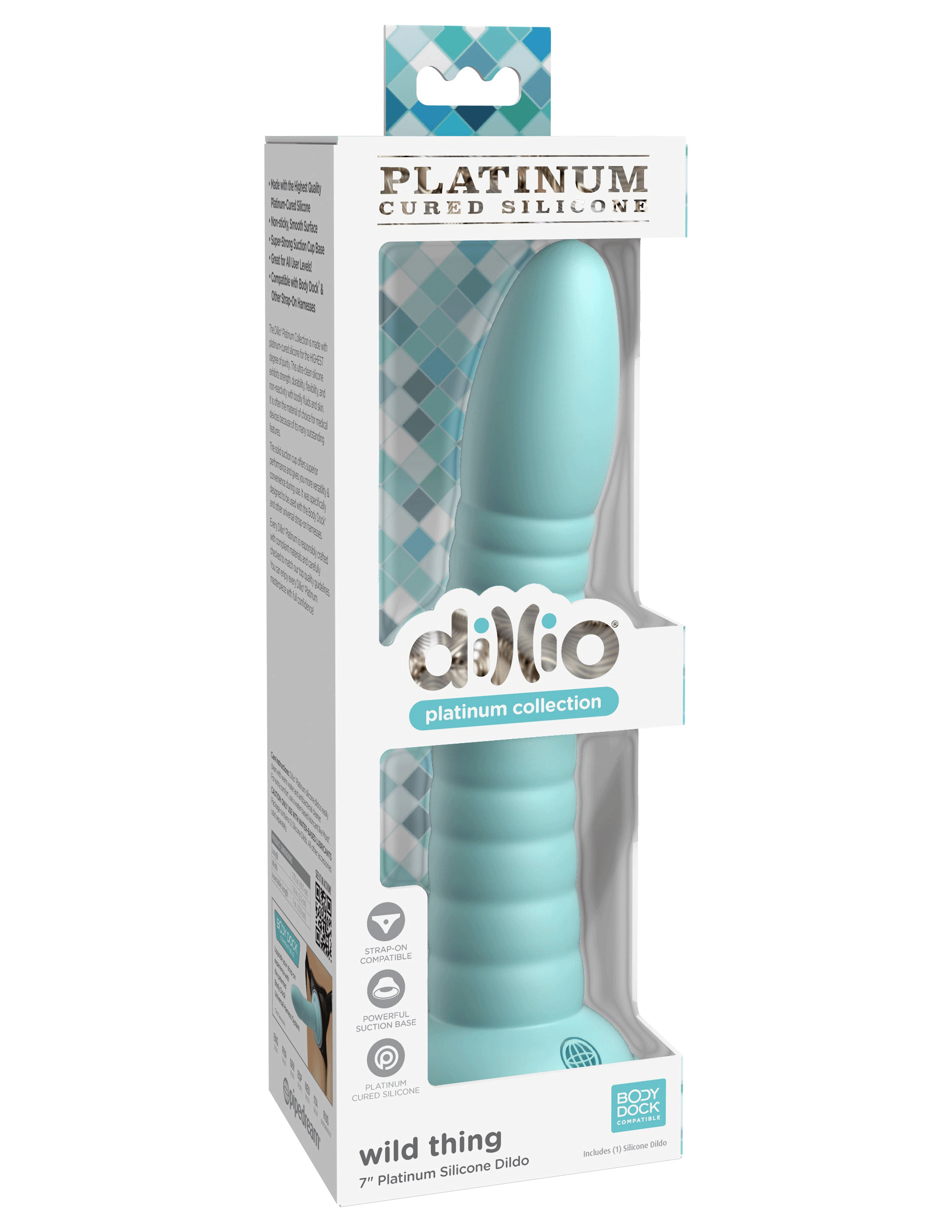 Dillio Platinum - Wild Thing 7 Inch Dildo Teal