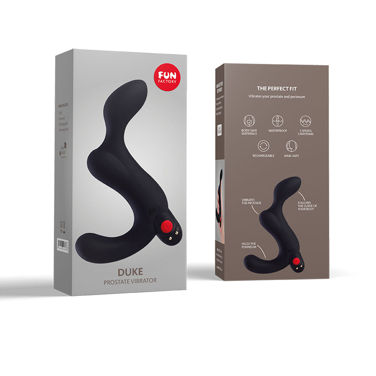 Duke Click n' Charge Silicone Anal Vibrator - Black