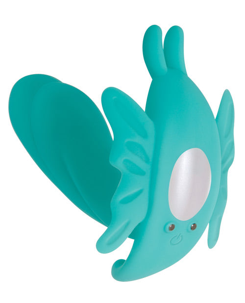 Evolved The Butterfly Effect Rechargeable Dual Stimulation Vibrator - Teal