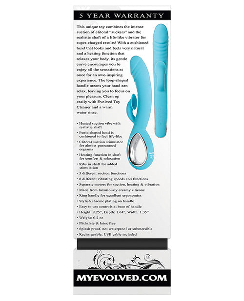 Evolved Triple Infinity - Teal Realistic Vibrator