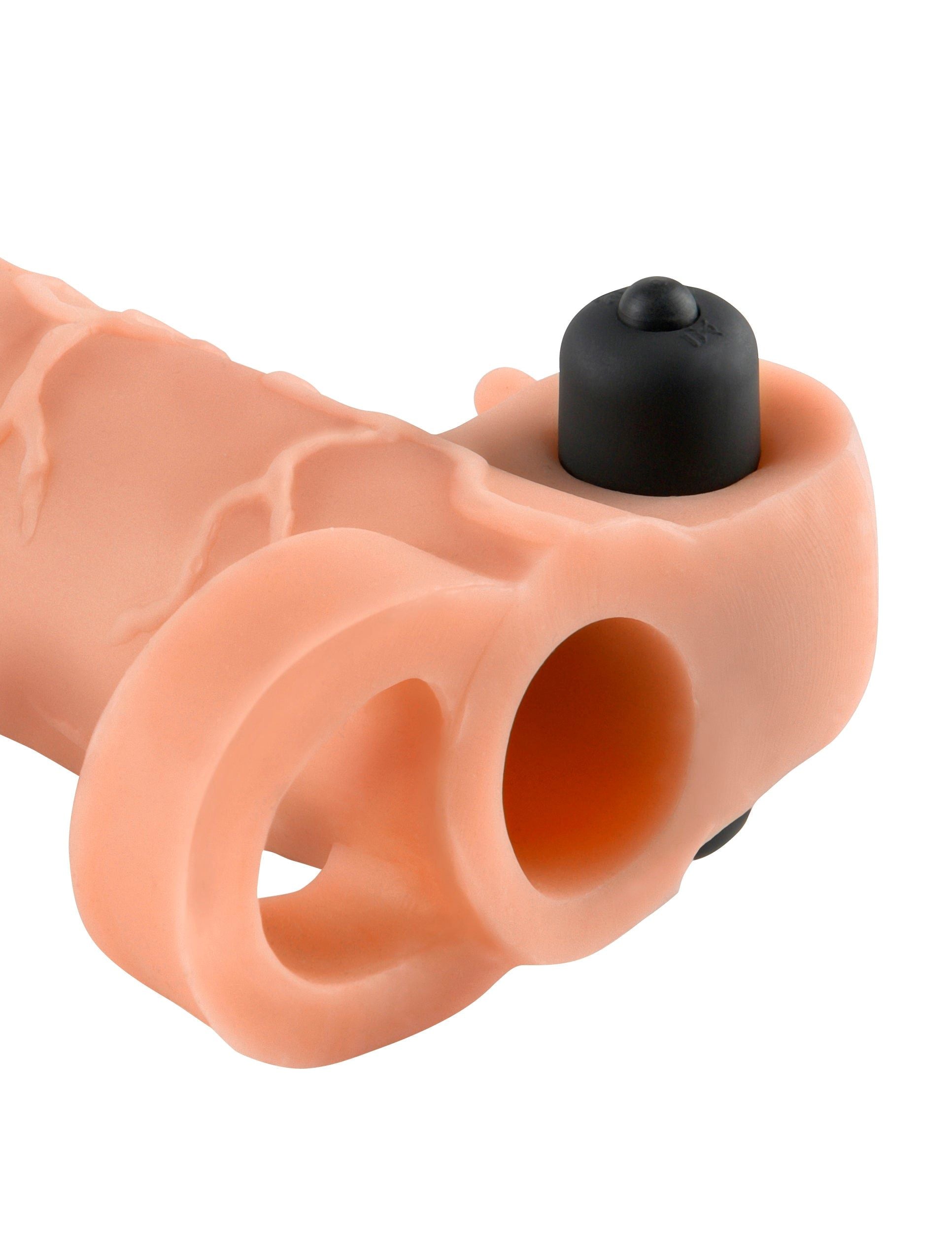 Fantasy X-Tensions Vibrating Real Feel 1-Inch Extension - Light