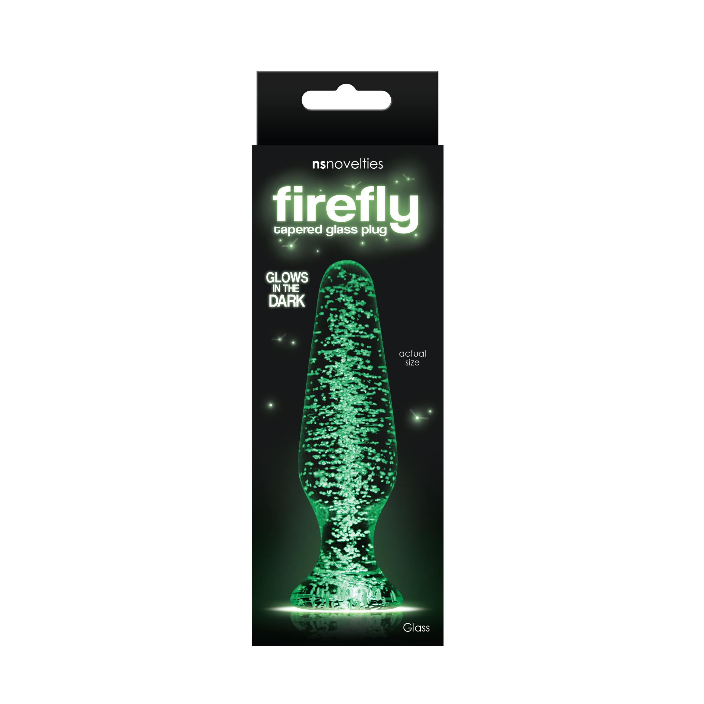Firefly Glass Tapered Plug Clear 3.3 inches