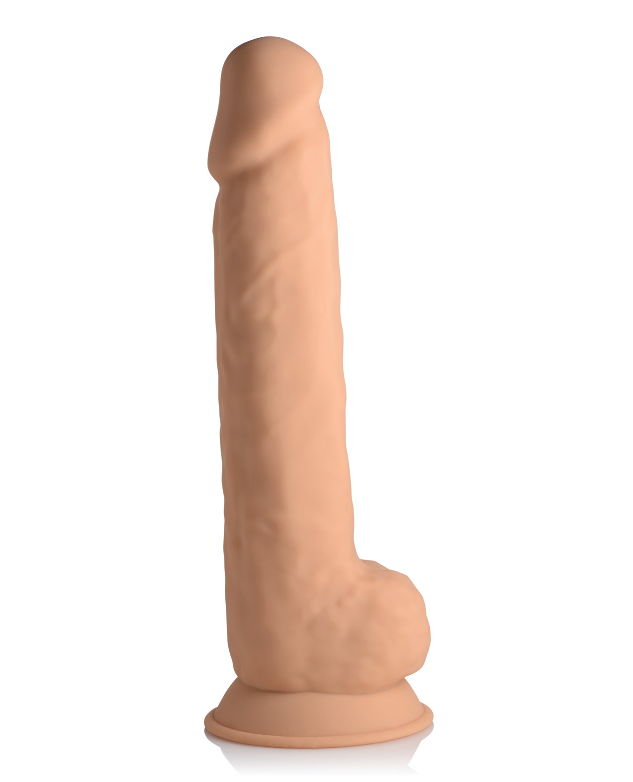 Fleshstixxx 10-inch Soft High-Quality Silicone Dildo with Balls Latte