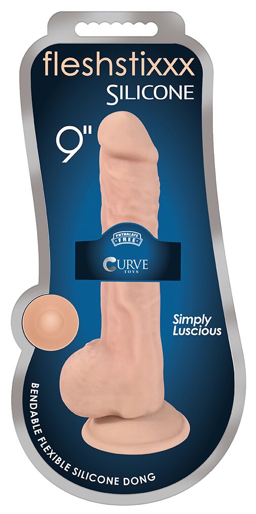 Fleshstixxx Silicone Dong W/ Balls 9 inches