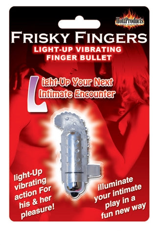 Frisky Finger Light Up Vibrating Finger Bullet Clear