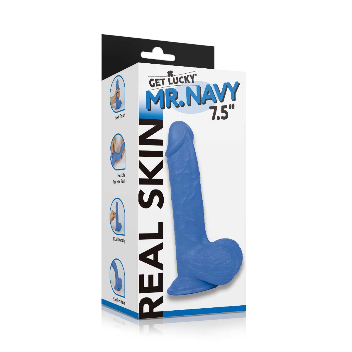 Get Lucky Ms. Lavender 7.5 Inch Dildo - Lavender Navy