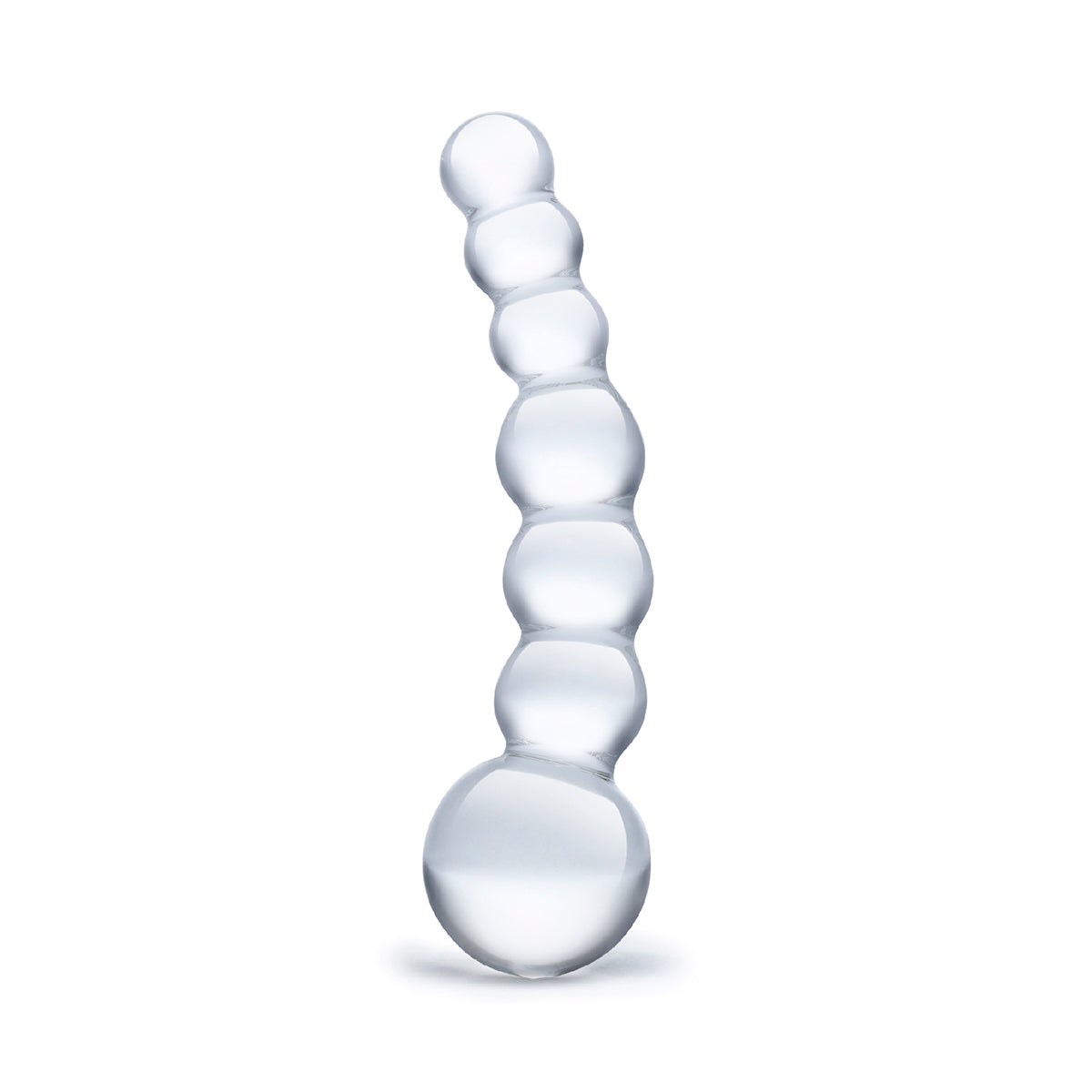 Glas 5 Curved Glass Beaded Dildo