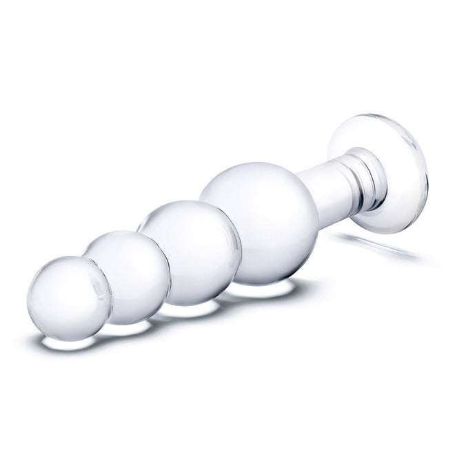 Glas 7.25 Glass Beaded Butt Plug