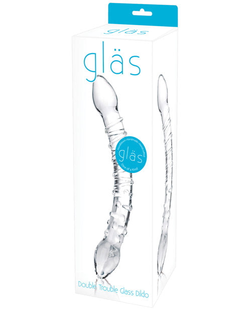 Glas Double Trouble Glass Dildo Clear