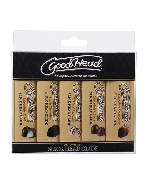 Goodhead - Slick Head Glide - Chocolate - 5 Pack - 1 Fl. Oz.