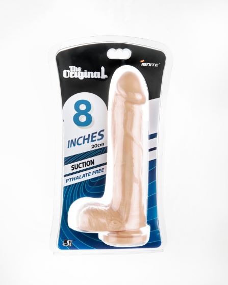 Ignite Cock W/balls Flesh W/suction Cup