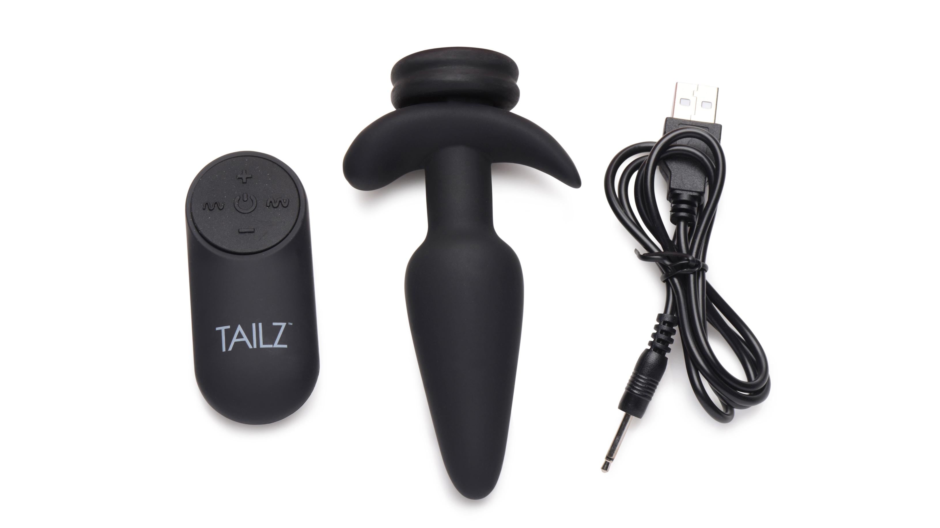 Interchangeable 10x Vibrating Small Silicone Anal Plug With Remote