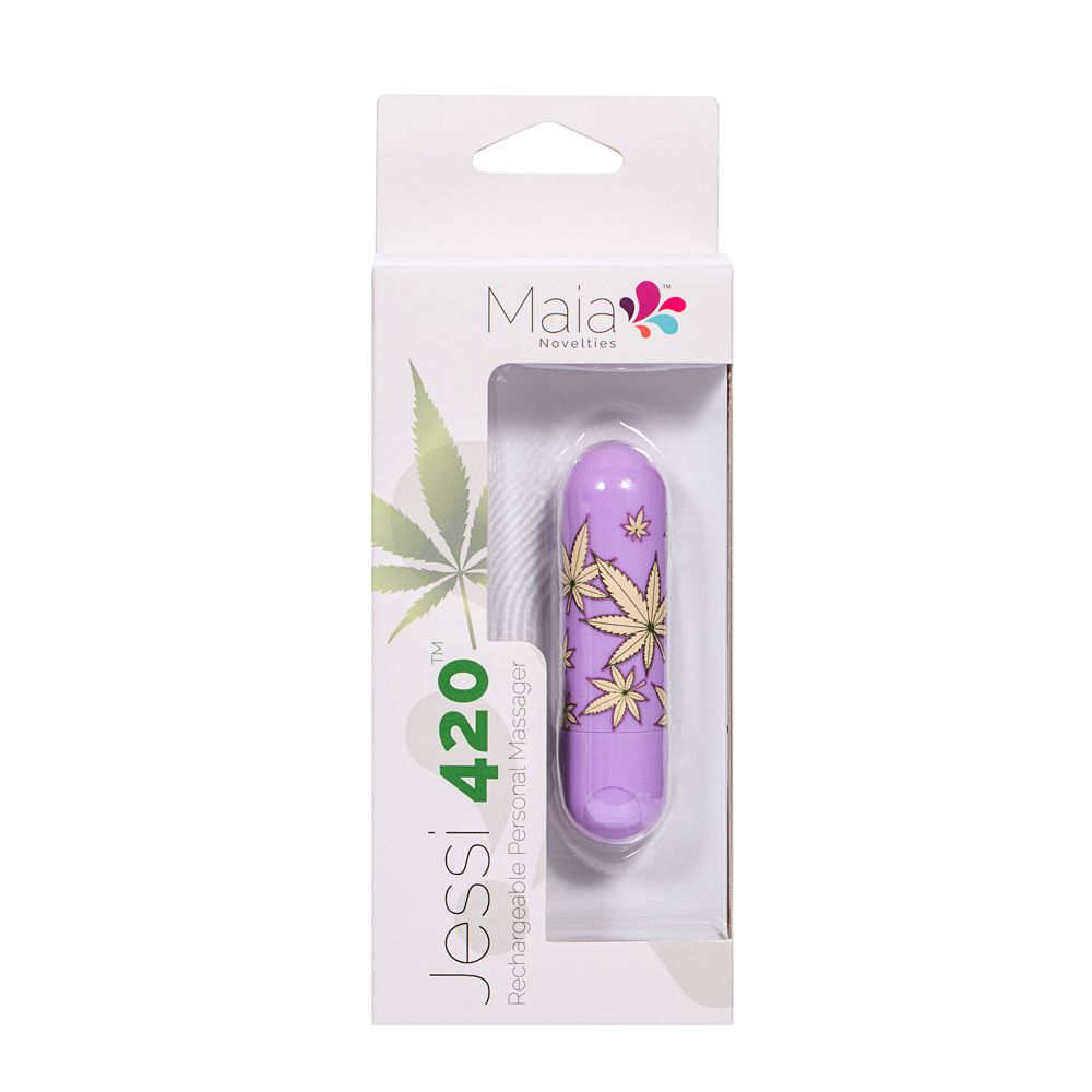 Jessi 420 Purple Remote Mini Bullet Vibrator