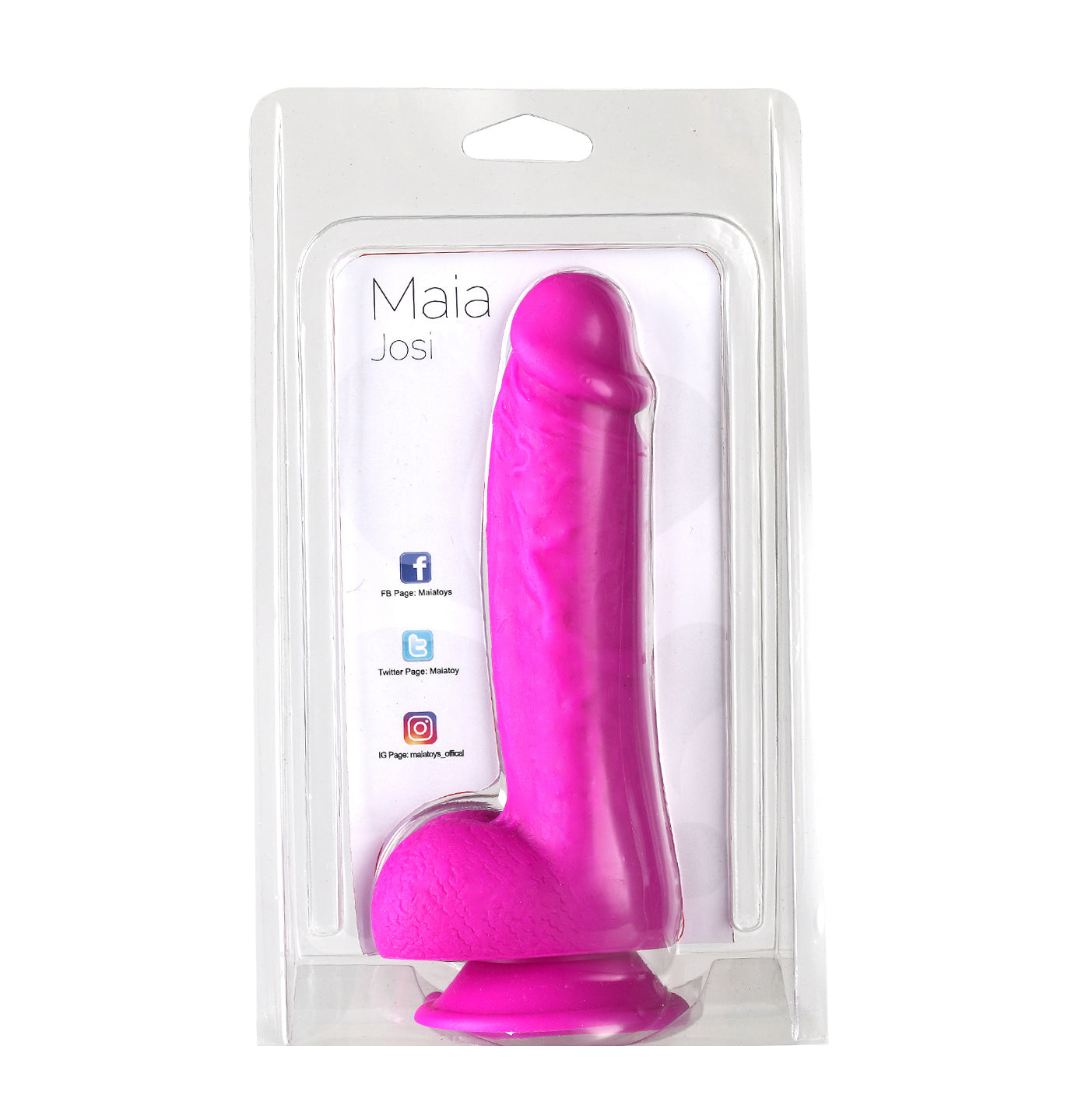 Josi Silicone Realistic Suction Cup Dong - Dark Purple