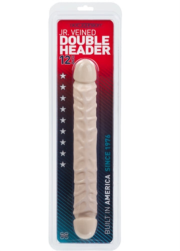 Jr. Veined Double Header 12" White