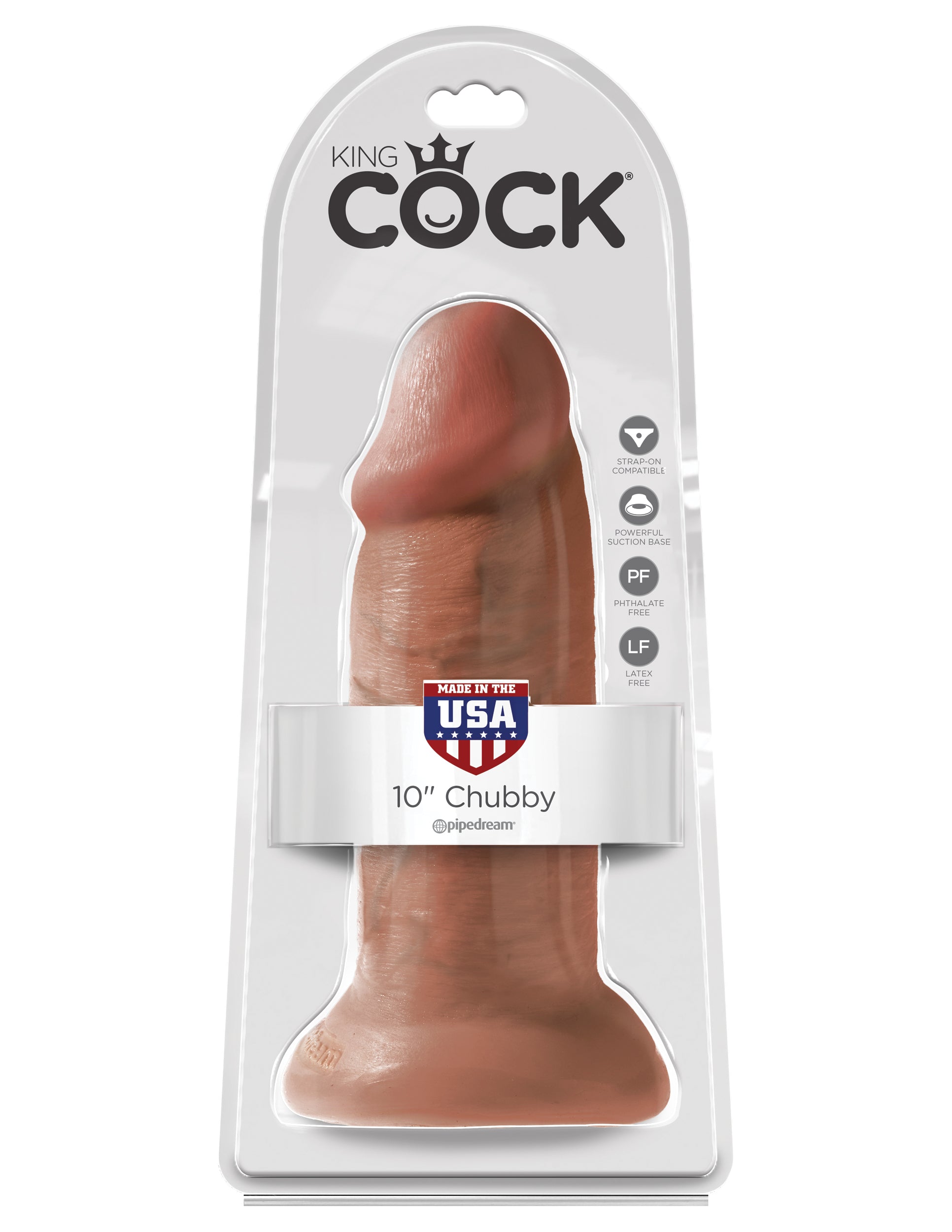 King Cock 10" Chubby Tan