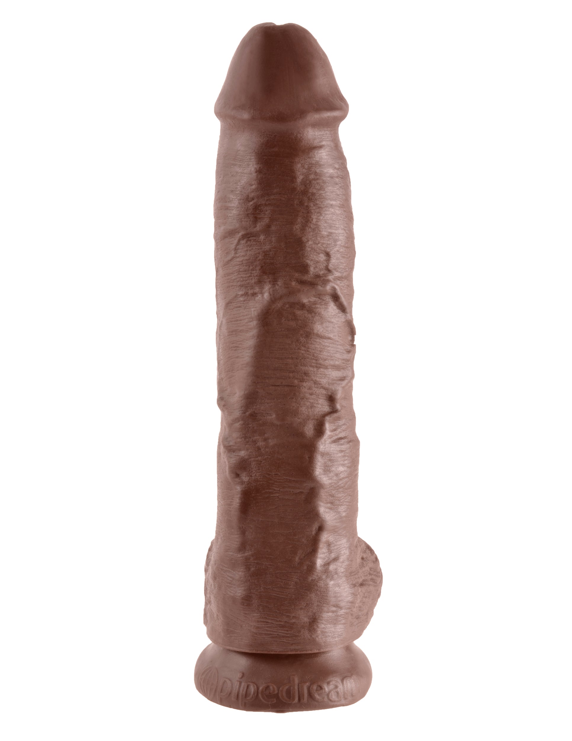 King Cock 10in Cock W/balls Brown