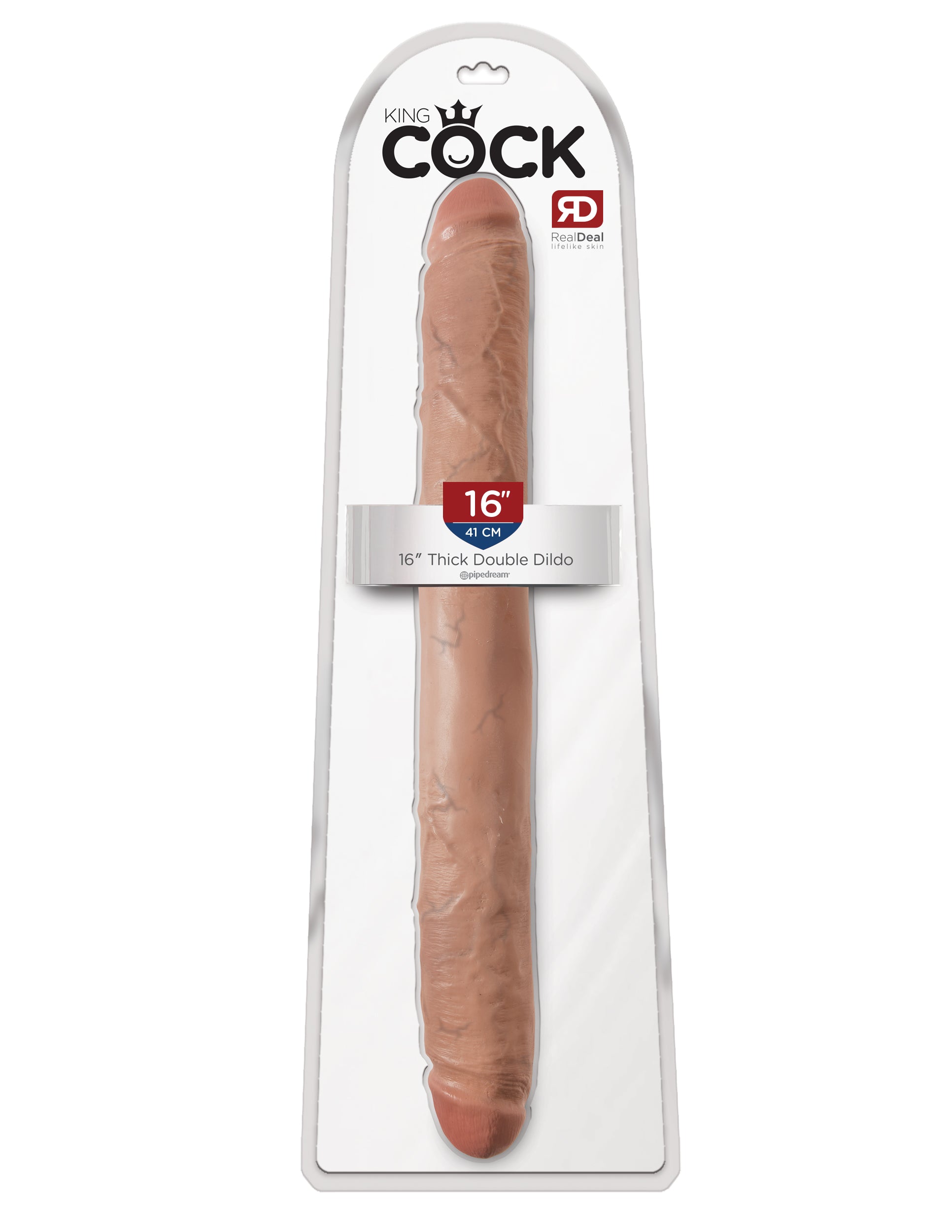 King Cock 16 Inch Thick Double Dildo Tan
